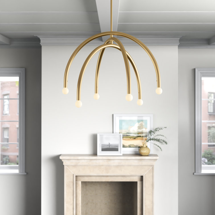 Yula 6 Light Metal Dimmable Chandelier & Reviews | Joss & Main